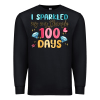 Black i sparkled my way through 100 days Premium Sweatshirt - MaliasSmallBusiness