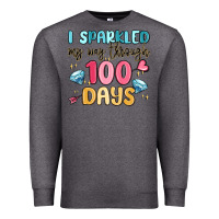 Charcoal Heather i sparkled my way through 100 days Premium Sweatshirt - MaliasSmallBusiness