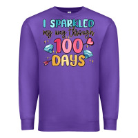 Purple i sparkled my way through 100 days Premium Sweatshirt - MaliasSmallBusiness