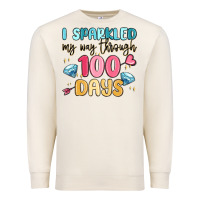 Sandshell i sparkled my way through 100 days Premium Sweatshirt - MaliasSmallBusiness