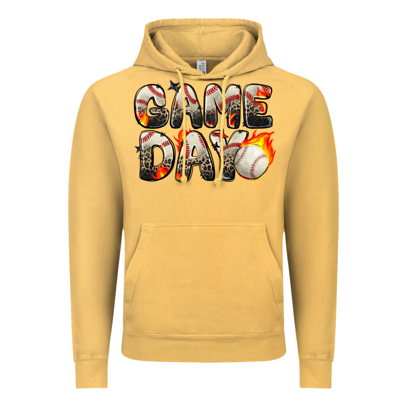 Game Day Baseball Leopard Vintage Hoodie by Zillion Design Studio | Teevron