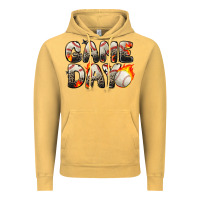 Vintage Mustard game day baseball leopard Vintage Hoodie - Zillion Design Studio