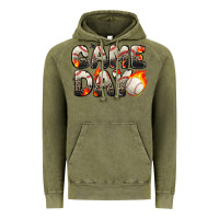 Vintage Olive game day baseball leopard Vintage Hoodie - Zillion Design Studio