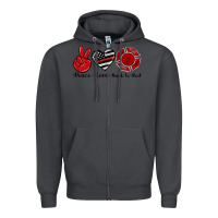 Smoke peace love back to red Zipper Hoodie - Artiststas