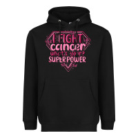 Black i fight cancer whats your super power Heavyweight Hoodie - MaliasSmallBusiness