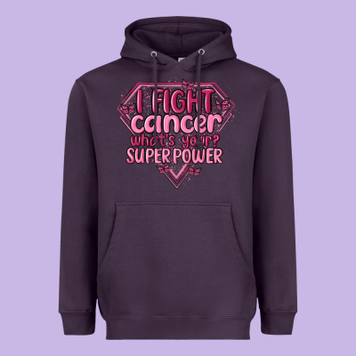 I Fight Cancer Whats Your Super Power Heavyweight Hoodie Designed By Maliassmallbusiness
