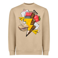 Mushroom teacher lightning bolt Heavyweight Sweatshirt - texasbilliewilder