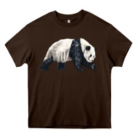 Chocolate Brown walking panda Heavy Core Tee - LillyAllenDesigns