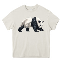 Cream walking panda Heavy Core Tee - LillyAllenDesigns
