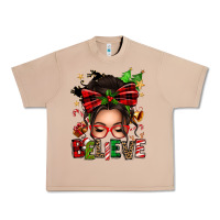Burro christmas believe afro messy bun Urban Heavy Tee - texasbilliewilder