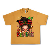 Peanut Butter christmas believe afro messy bun Urban Heavy Tee - texasbilliewilder