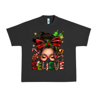 Pigment Black christmas believe afro messy bun Urban Heavy Tee - texasbilliewilder