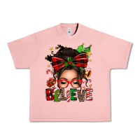 Salmon christmas believe afro messy bun Urban Heavy Tee - texasbilliewilder