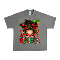 Tornado christmas believe afro messy bun Urban Heavy Tee - texasbilliewilder