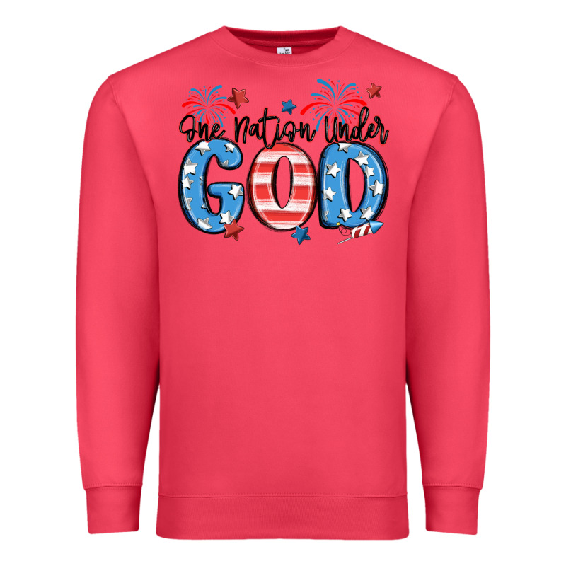 One Nation Under God Premium Sweatshirt by MaliasSmallBusiness | Teevron