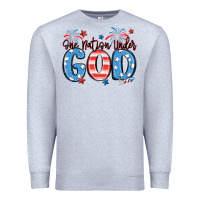 Heather Grey one nation under god Premium Sweatshirt - MaliasSmallBusiness