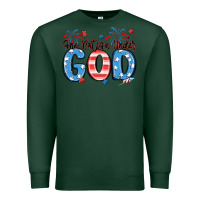 Sports Green one nation under god Premium Sweatshirt - MaliasSmallBusiness