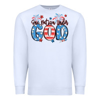 White one nation under god Premium Sweatshirt - MaliasSmallBusiness