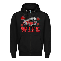 Black firefighter wife Zipper Hoodie - Artiststas