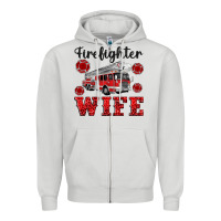 Dove Grey firefighter wife Zipper Hoodie - Artiststas