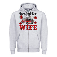 Heather Grey firefighter wife Zipper Hoodie - Artiststas