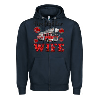 Navy firefighter wife Zipper Hoodie - Artiststas