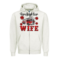 Oatmeal Heather firefighter wife Zipper Hoodie - Artiststas
