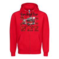 Red firefighter wife Zipper Hoodie - Artiststas