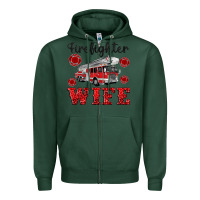 Sports Green firefighter wife Zipper Hoodie - Artiststas