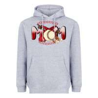 Heather Grey baseball mom Heavyweight Hoodie - MaliasSmallBusiness
