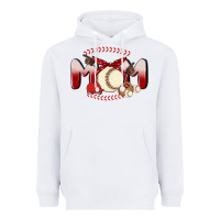 White baseball mom Heavyweight Hoodie - MaliasSmallBusiness