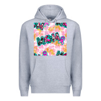 Heather Grey Breast Cancer Awareness Mom With Leopard Patterns Premium Hoodie - BundleAndBundleShop
