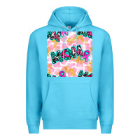 Ocean Blue Breast Cancer Awareness Mom With Leopard Patterns Premium Hoodie - BundleAndBundleShop