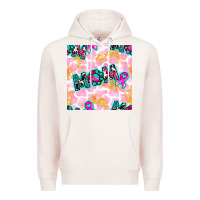 Pale Pink Breast Cancer Awareness Mom With Leopard Patterns Premium Hoodie - BundleAndBundleShop