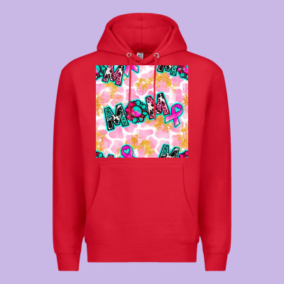 Breast Cancer Awareness Mom With Leopard Patterns Premium Hoodie Designed By Bundleandbundleshop