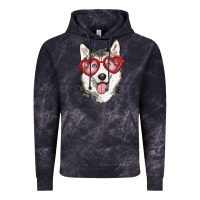 Cloud Black husky with love glasses Vintage Hoodie - RanaPortraitStore