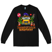 Black transportation department Long Sleeve Tee - AdoDesignShop