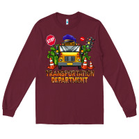 Burgundy transportation department Long Sleeve Tee - AdoDesignShop
