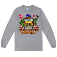 Heather Grey transportation department Long Sleeve Tee - AdoDesignShop