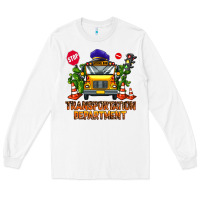 White transportation department Long Sleeve Tee - AdoDesignShop