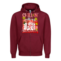 Burgundy chillin  with my red snowmies Zipper Hoodie - AdoDesignShop
