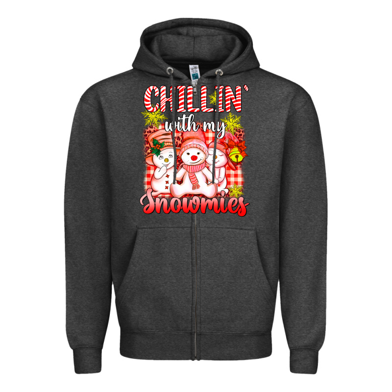 Chillin  With My Red Snowmies Zipper Hoodie by AdoDesignShop | Teevron