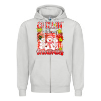 Dove Grey chillin  with my red snowmies Zipper Hoodie - AdoDesignShop