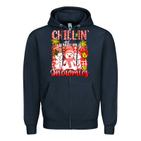 Navy chillin  with my red snowmies Zipper Hoodie - AdoDesignShop