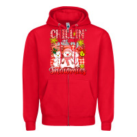 Red chillin  with my red snowmies Zipper Hoodie - AdoDesignShop
