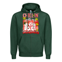 Sports Green chillin  with my red snowmies Zipper Hoodie - AdoDesignShop