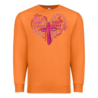 Carrot jesus is love heart cross valentines day Premium Sweatshirt - MaliasSmallBusiness