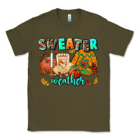 Army Green pumpkın Spıce Classic Tee - AdoDesignShop