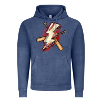 Vintage Denim baseball lightning bolt Vintage Hoodie - Zillion Design Studio