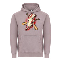 Vintage Zinc baseball lightning bolt Vintage Hoodie - Zillion Design Studio